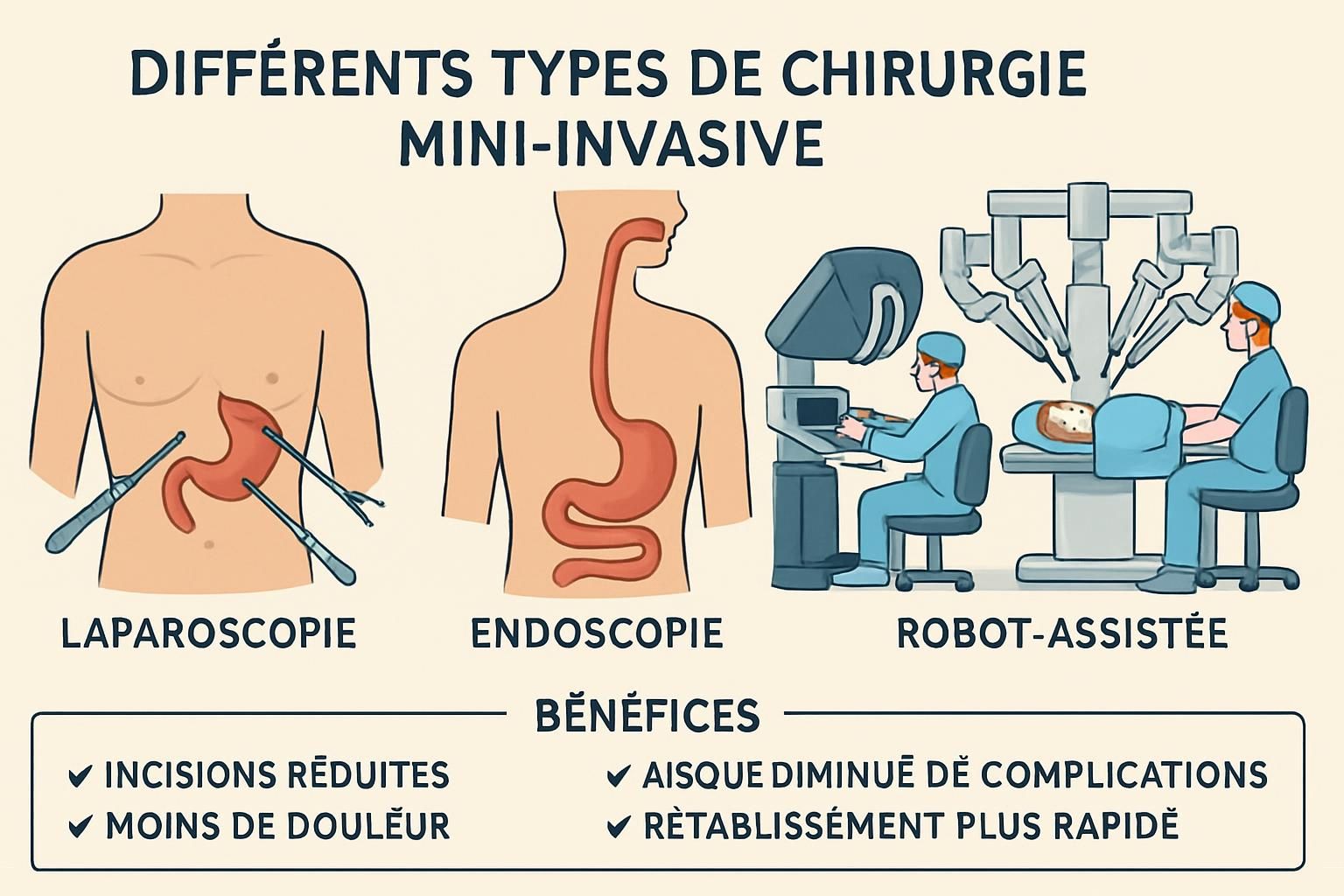Chirurgie mini-invasive à Longueuil : récupération optimisée après chirurgie 8 découvrez la chirurgie mini-invasive à longueuil pour une récupération rapide et optimisée après intervention. techniques modernes pour moins de douleur et un retour rapide à la vie quotidienne.